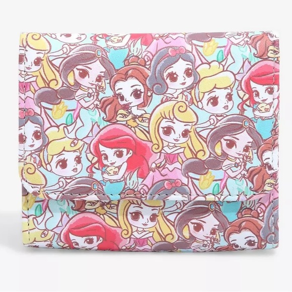 LOUNGEFLY DISNEY PRINCESS Chibi MINI BACKPACK, WALLET & CARDHOLDER! Cute Big Eye - Picture 7 of 14